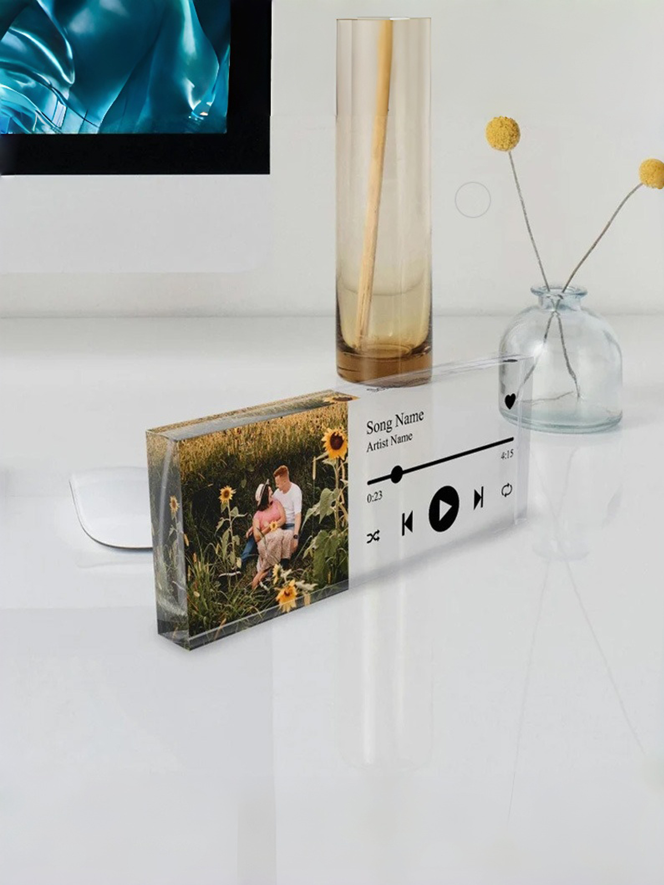 Custom Song Photo Acrylic Block Gift